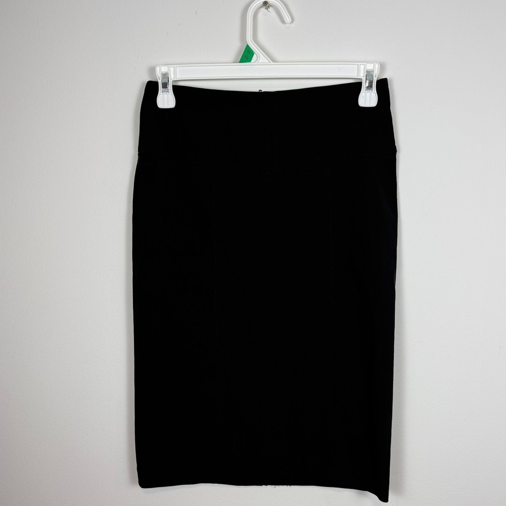 ✨3 for $20 Y2K Costa Blanca Black Pencil Skirt Size 4 Knee Length Stretch Career